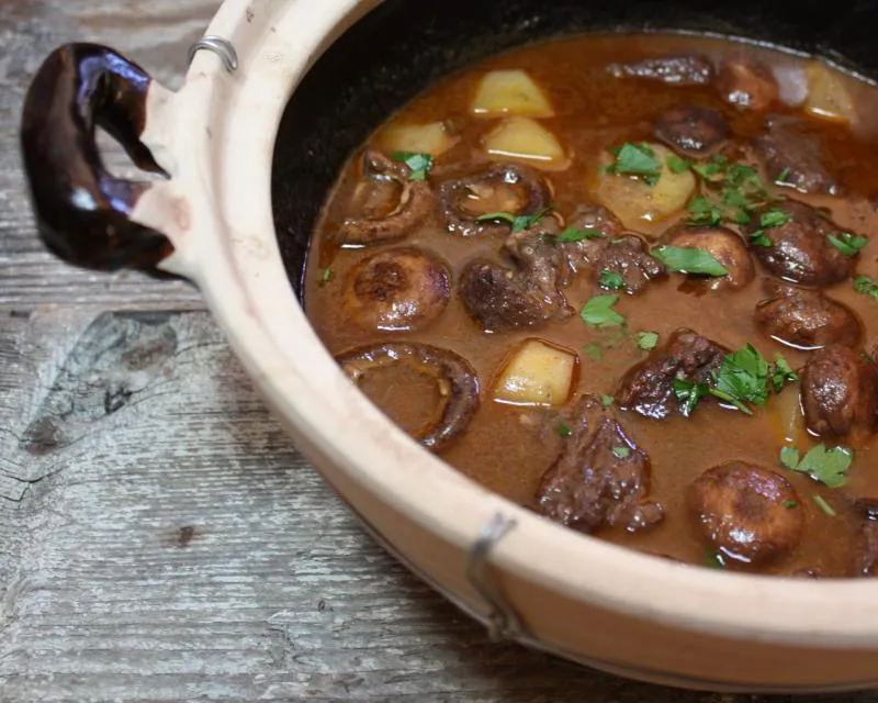 Картофель жареный с грибами